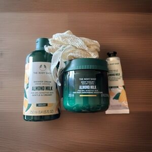 The Body Shop Almond Milk Shower Cream Hand Balm Body Yogurt Dry Sensitive Skin